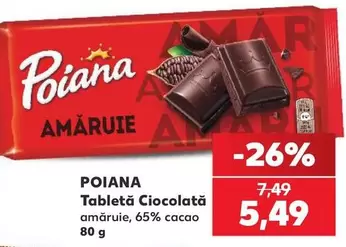 Tableta Ciocolată amăruie, 65% cacao