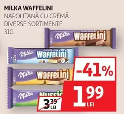 Milka - WAFFELINI NAPOLITAN
CU CREM
DIVERSE SORTIMENTE