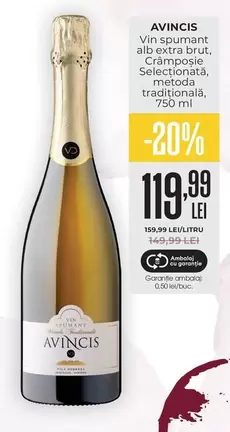 Alb - Vin spumant alb extra brut, Crâmpoșie Selecționată, metoda tradițională