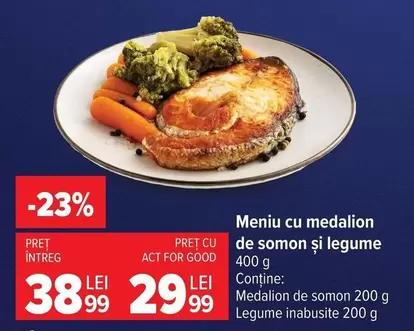 Medalion de somon si legume