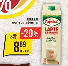 LAPTE, 3.5% GRASIME, 1L
