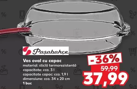 Vas oval cu capac