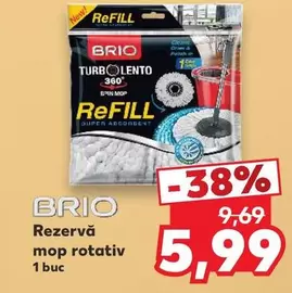 TURBOLENTO 360 SPIN MOP ReFILL SUPER ABSORBENT