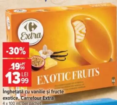 Inghetata cu vanilie si fructe exotice