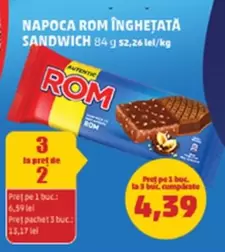 NAPOCA ROM ÎNGHEȚATĂ SANDWICH