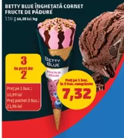ÎNGHEȚATĂ CORNET FRUCTE DE PĂDURE