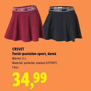 Fustă-pantalon sport, damă