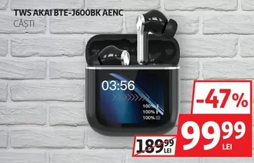 TWS AKAI BTE-J600BK AENC