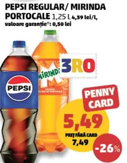 Pepsi - PEPSI REGULAR / MIRINDA PORTOCALE