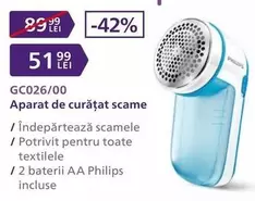 Philips - GC026/00 Aparat de curățat scame