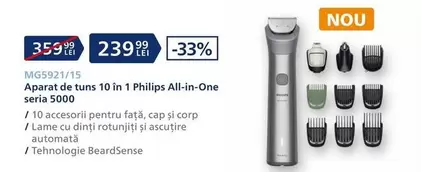 Philips - Aparat de tuns 10 in 1 MG5921/15 seria 5000
