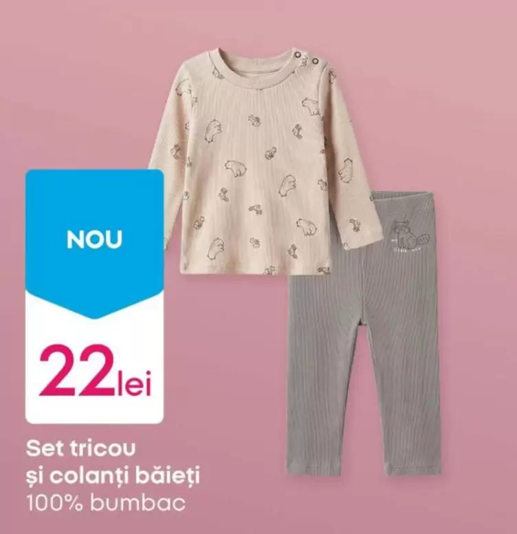 Set tricou și colanți băieți