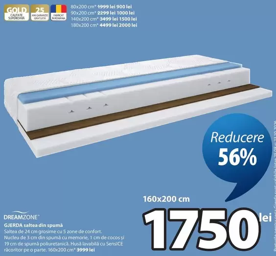 GJERDA Saltea Din Spumă