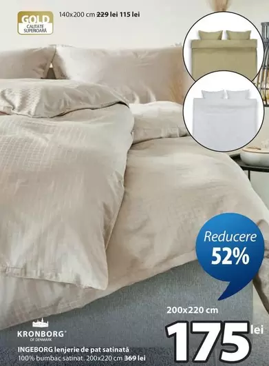 lenjerie de pat satinată