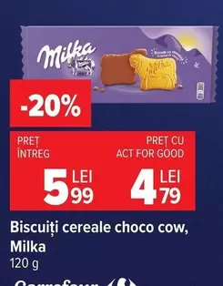 Milka - Biscuți cereale choco cow