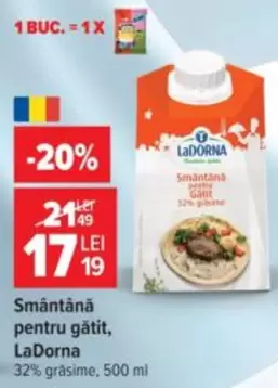 Ladorna - Smântână pentru gătit