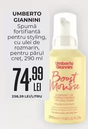 Spumă fortifiantă pentru styling, cu ulei de rozmarin, pentru părul creț
