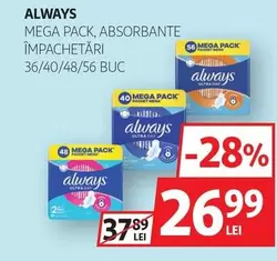 Always - MEGA PACK, ABSORBANTE ÎMPACHETĂRI