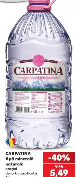 Apă minerală naturală parțial de-gazoasa