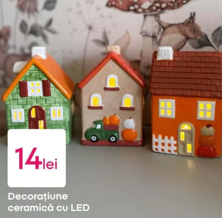 Decoratiune ceramica cu LED