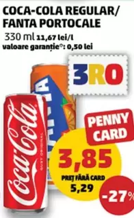 Coca Cola - REGULAR/ FANTA PORTOCALE