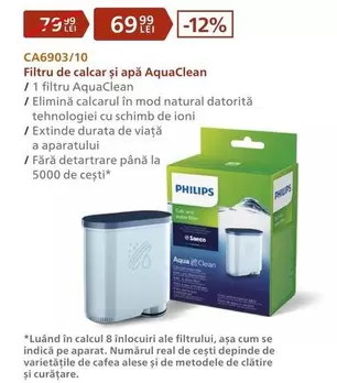 Philips - Filtru de calcar și apă CA6903/10