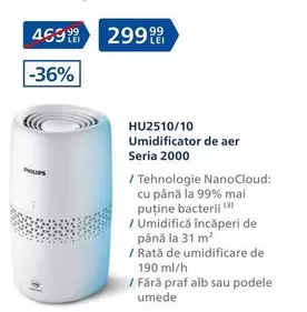 Philips - HU2510/10 Umidificator de aer Seria 2000