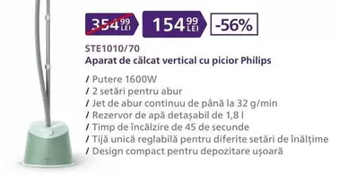 Philips - STE1010/70 Aparat de călcat vertical cu picior