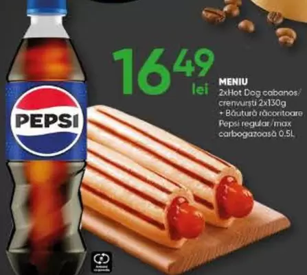 Pepsi - 2xHot Dog cabanos/crenvursti