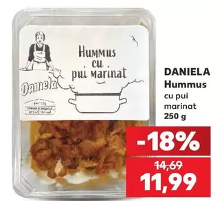 Hummus cu pui marinat