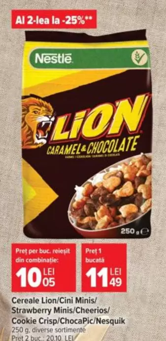 Cereale Lion/Cini Minis/Strawberry Minis/Cheerios/Cookie Crisp/ChocaPic/Nesquik