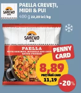 PAELLA CREVEȚI, MUDII & PUI