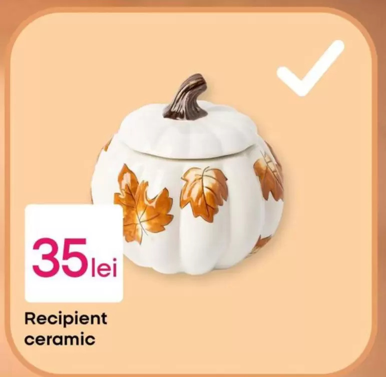 Recipient ceramic
