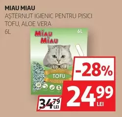 AȘTERNUT IGHIENIC PENTRU PISICI TOFU, ALOE VERA