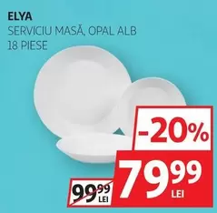 Alb - SERVICIU MASĂ, OPAL ALB 18 PIESE
