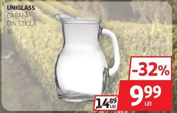 CARAFĂ DIN STICLĂ 1L