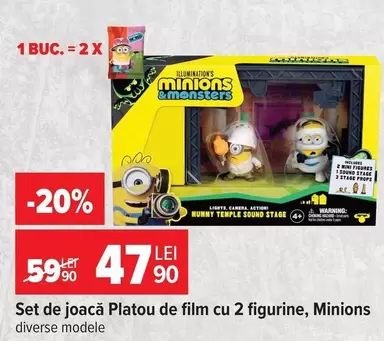 Minions - Set de joacă Platon de film cu 2 figurine