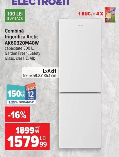 Arctic - Combina frigorifică AK60320M40W