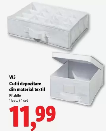 Cutii depozitare din material textil Pliabile