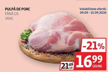 PULPĂ DE PORC FĂRĂ OS VRAC
