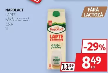 LAPTE FĂRĂ LACTOZĂ 3.5%