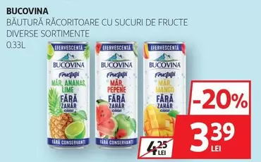BĂUTURĂ RĂCORITOARE CU SUCURI DE FRUCTE