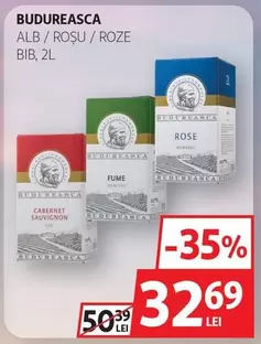BUDUREASCA ALB / ROȘU / ROZE BIB, 2L