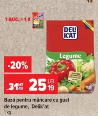 Bază pentru mâncare cu gust de legume