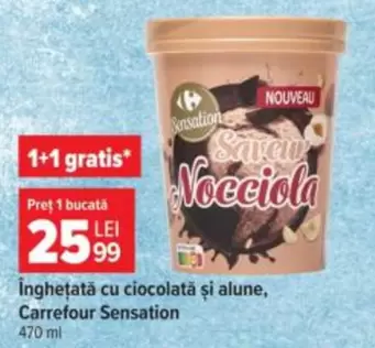 Înghețată cu ciocolată și alune