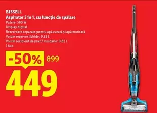Aspirator 3 in 1, cu funcție de spălare