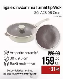 Tigaie din Aluminiu Turnat tip Wok ZG-ACS 08