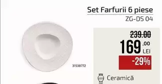 Set Farfurii 6 piese ZG-DS 04
