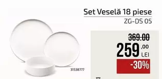 Set Veselă 18 piese ZG-DS 05