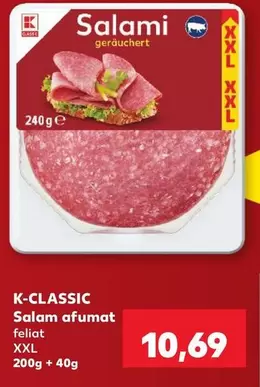 Salami afumat feliat XXL